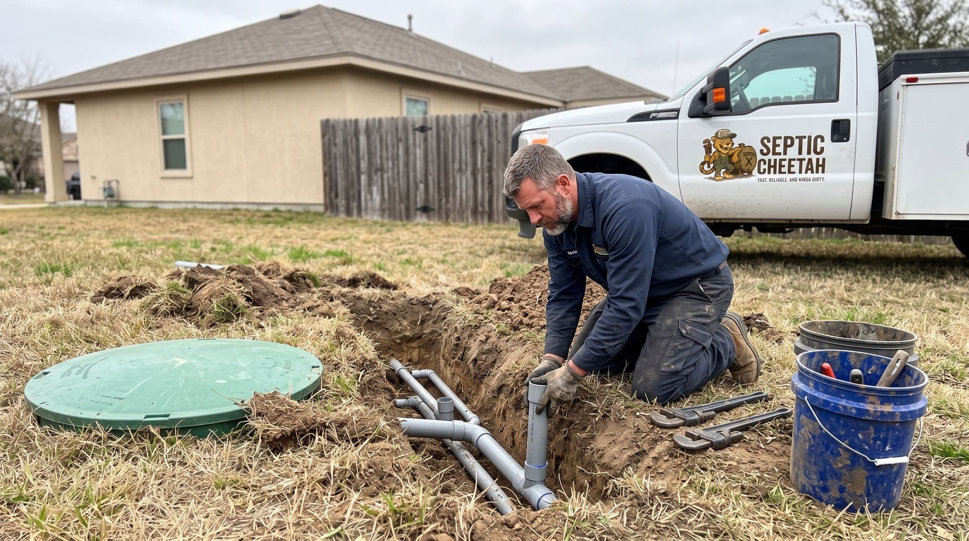 Emergency septic repair for sewage backups