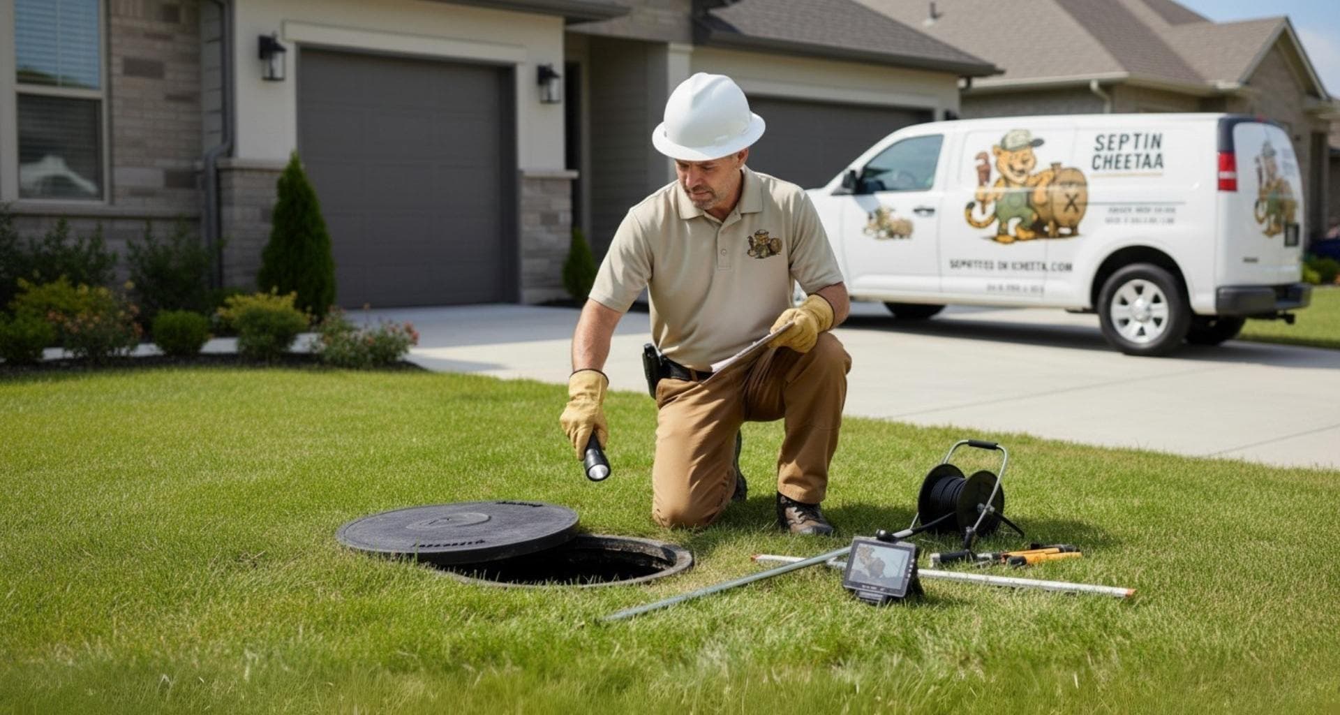 Heavy equipment for septic installation