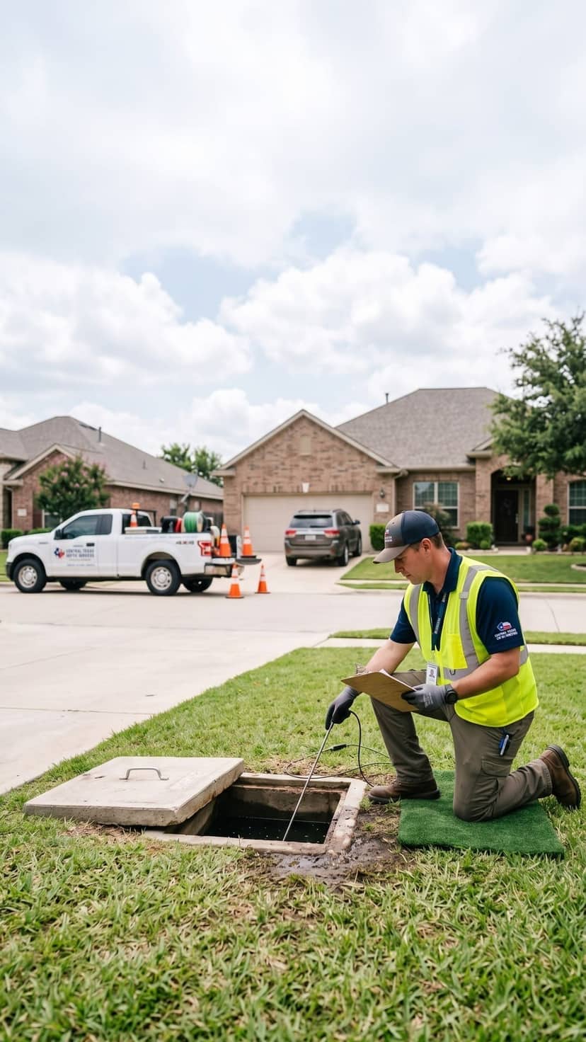 Licensed septic system inspection in Central Texas